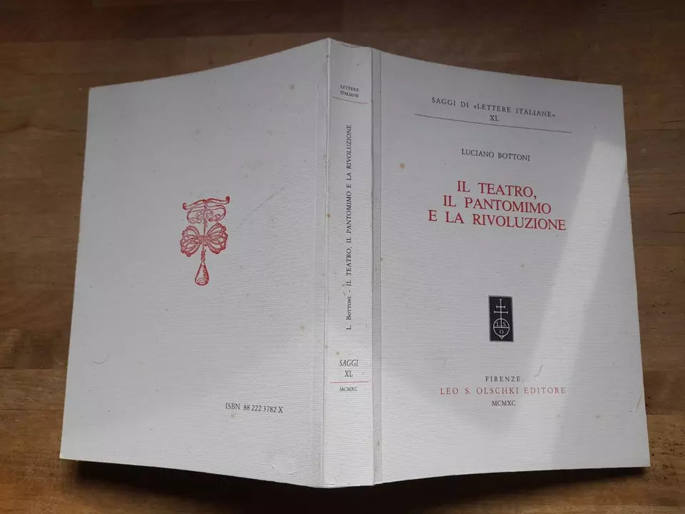 IL TEATRO, IL PANTOMIMO E LA RIVOLUZIONE. LUCIANO BOTTONI. LEO S. OLSCHKI EDITORE. RISTAMPA 1990. COLLANA: SAGGI DI "LETTERE ITALIANE" XL.