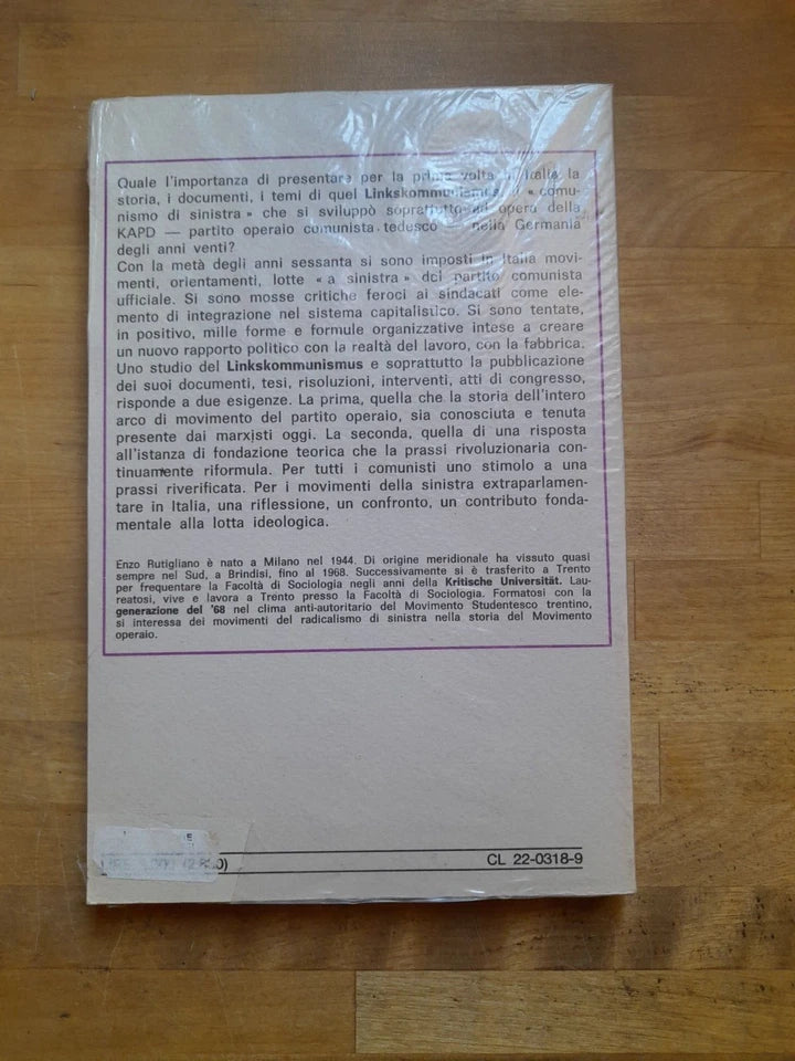 LINKSKOMMUNISMUS E RIVOLUZIONE IN OCCIDENTE. ENZO RUTIGLIANO. DEDALO LIBRI EDITORE, 1974. COLLANA: SAGGI / DEDALO 18.