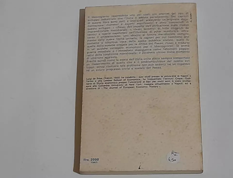 LA RIVOLUZIONE INDUSTRIALE IN ITALIA E IL MEZZOGIORNO. LUIGI DE ROSA. LATERZA EDITORI. 1° EDIZIONE 1973. COLLANA: LIBRI DEL TEMPO LATERZA 138.
