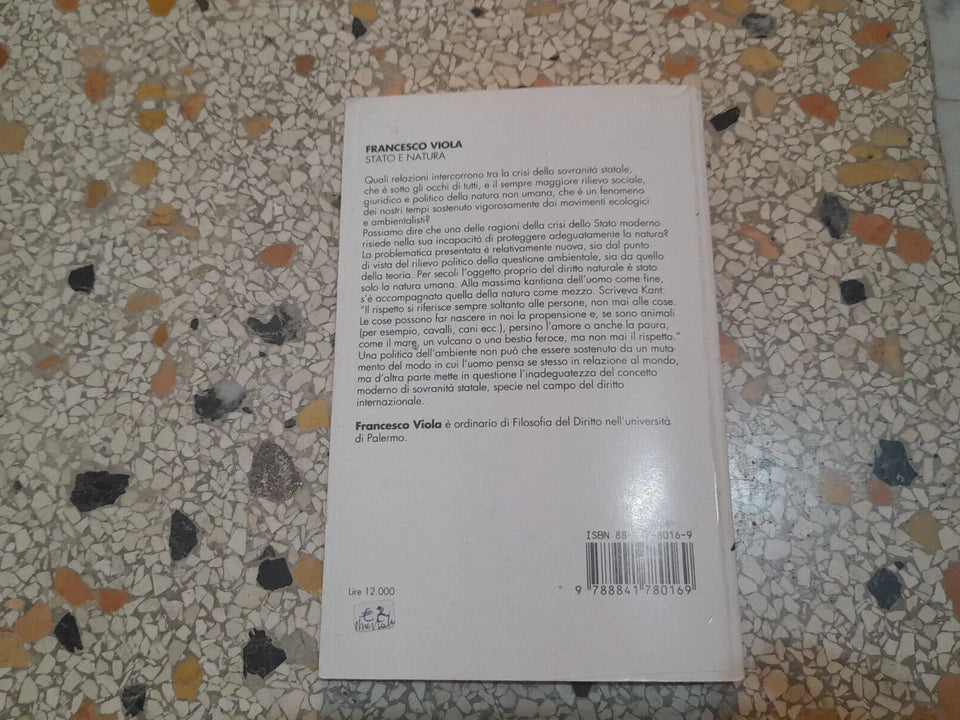 STATO E NATURA. FRANCESCO VIOLA. ANABASI EDIZIONI. 1° EDIZIONE MARZO 1995.