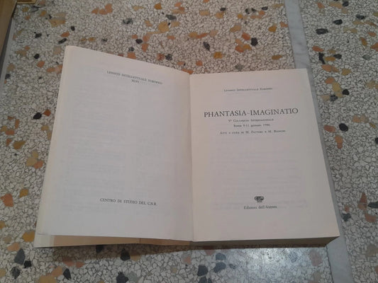 PHANTASIAIMAGINATIO. ATTI A CURA DI M. FATTORI - M. BIANCHI. EDIZIONI DELL'ATENEO 1988.