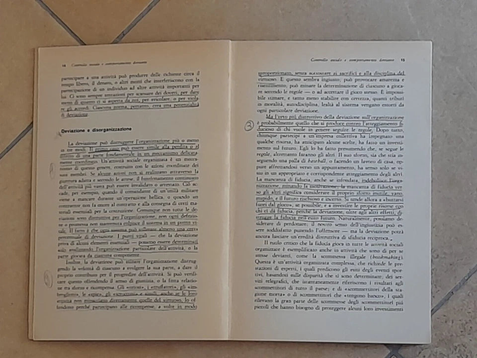 CONTROLLO SOCIALE E COMPORTAMENTO DEVIANTE. ALBERT K. COHEN. SOCIETA' EDITRICE IL MULINO 1975. COLLANA: SERIE DI SOCIOLOGIA.