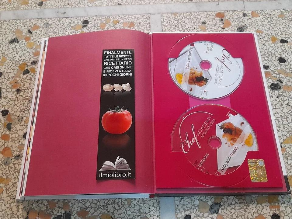 CHEF ACADEMY. 1. ANTIPASTI FREDDI. LIBRO E RICETTE FILMATE. CON 2 DVD. REPUBBLICA - L'ESPRESSO. AA.VV. 1° EDIZIONE 2009.