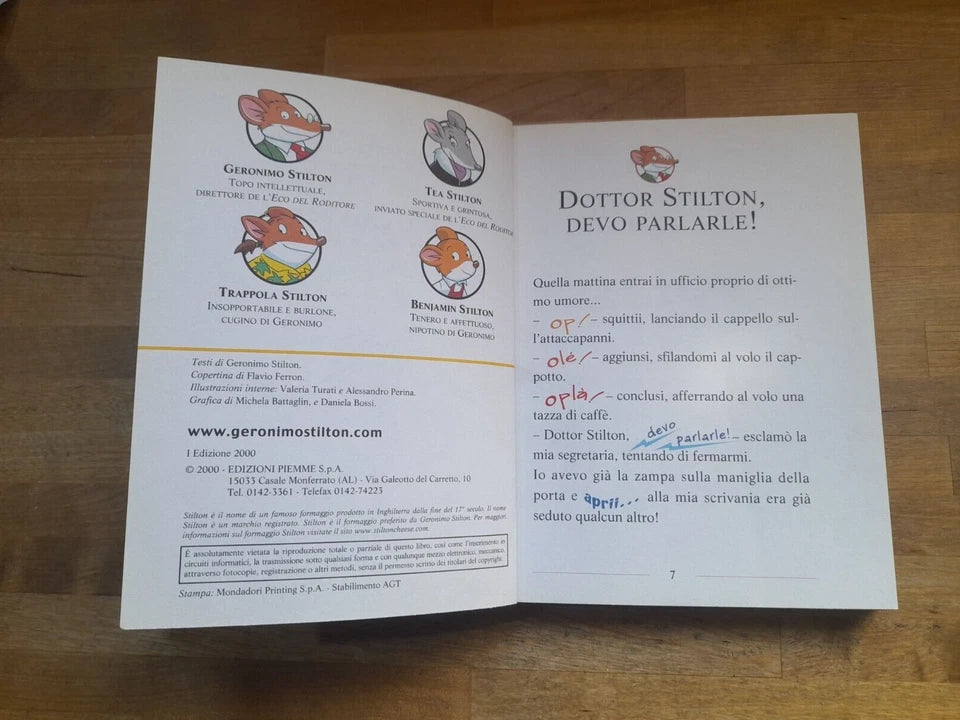 GERONIMO STILTON. UN CAMPER COLOR FORMAGGIO. COLLANA: STORIE DA RIDERE 2. PIEMME JUNIOR EDIZIONI. 1° EDIZIONE 2000.