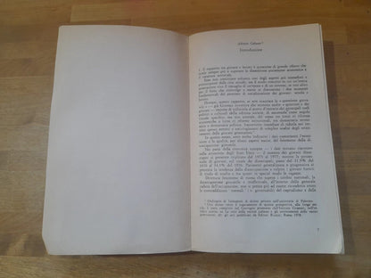 I GIOVANI E IL LAVORO. SALVATORE MAZZAMUTO. DE DONATO EDITORE 1978. COLLANA: RIFORME E POTERE 23.
