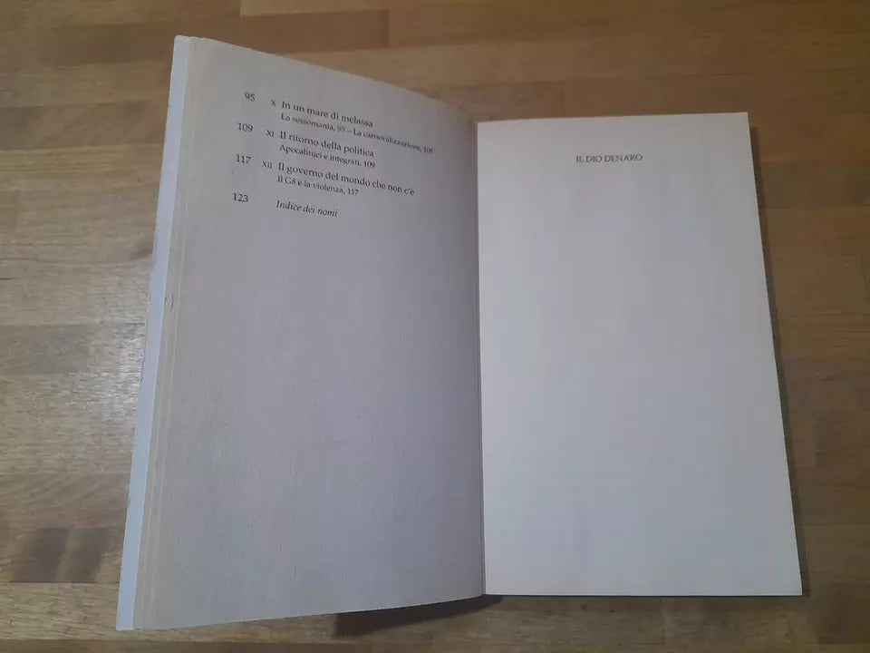 IL DIO DENARO. GIORGIO BOCCA. OSCAR MONDADORI EDITORE. COLLANA: OSCAR MONDADORI BEST SELLERS 1285. 1° EDIZIONE 2002.