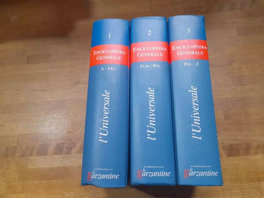 LE GARZANTINE. ENCICLOPEDIA GENERALE. 3 VOLUMI. L'UNIVERSALE - LA GRANDE ENCICLOPEDIA TEMATICA IN COLLABORAZIONE CON LE GARZANTINE. MONDADORI EDITORE. EDIZIONE 2005.