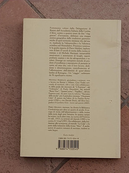 LA CUCINA RIMINESE TRA TERRA E MARE. MICHELE MARZIANI - PIERO MELDINII. PANOZZO EDITORE . 1° EDIZIONE 2005. COLLANA: MICROSTORIE 33.