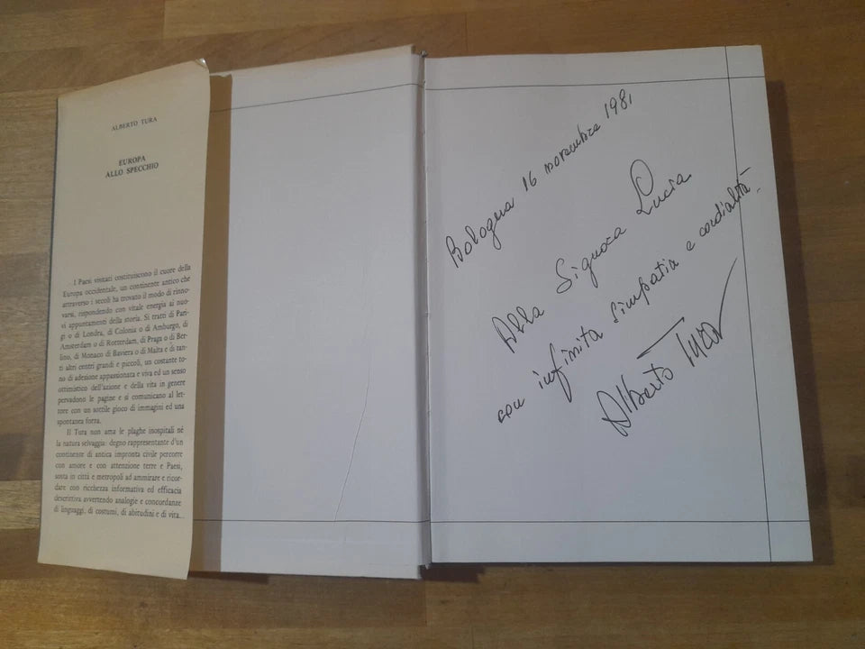 EUROPA ALLO SPECCHIO. ALBERTO TURA. PONTE NUOVO EDITORE. 1° EDIZIONE 1981. AUTOGRAFATO.