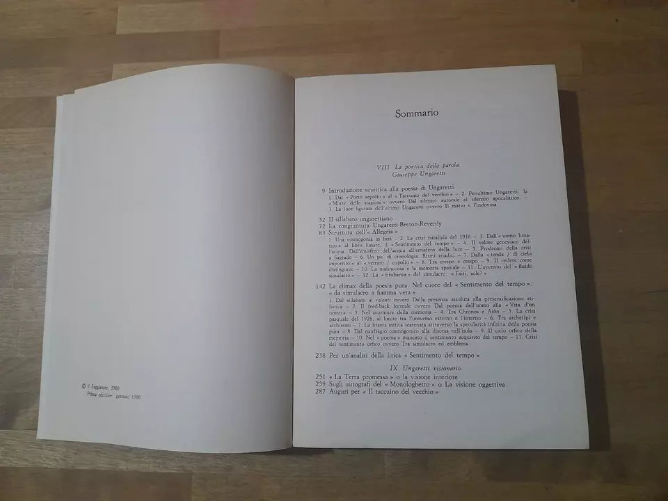 POESIA ITALIANA DEL NOVECENTO. TOMO II. PIERO BIGONGIARI. IL SAGGIATORE EDITORE, 1980. COLLANA: LA CULTURA - SAGGI DI ARTE E DI LETTERATURA 52.